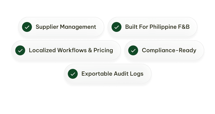 Built for Philippine F&B